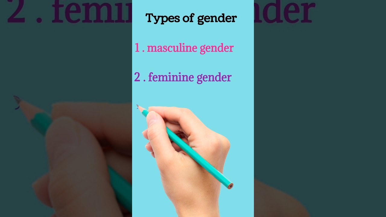 types of gender ✅ #english #grammar #education #shorts