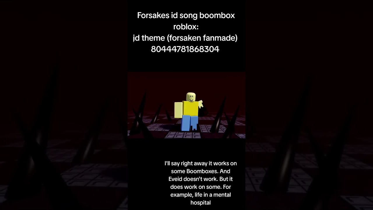 Forsaken id song boombox roblox #boombox #roblox #роблокс #song #forsaken #music #johndoe #idsong