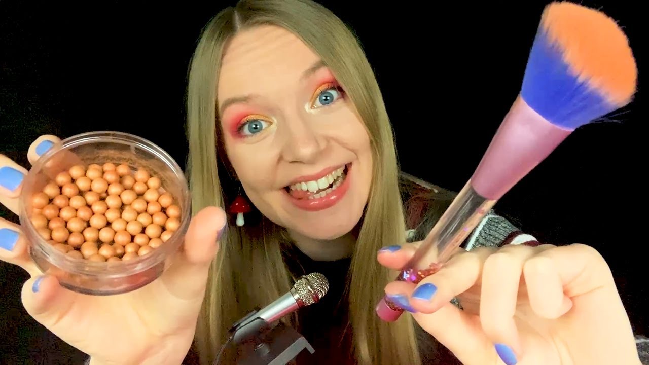 ASMR Doing Your Makeup Super Fast! (Whispered, Lo-Fi Mini Mic)