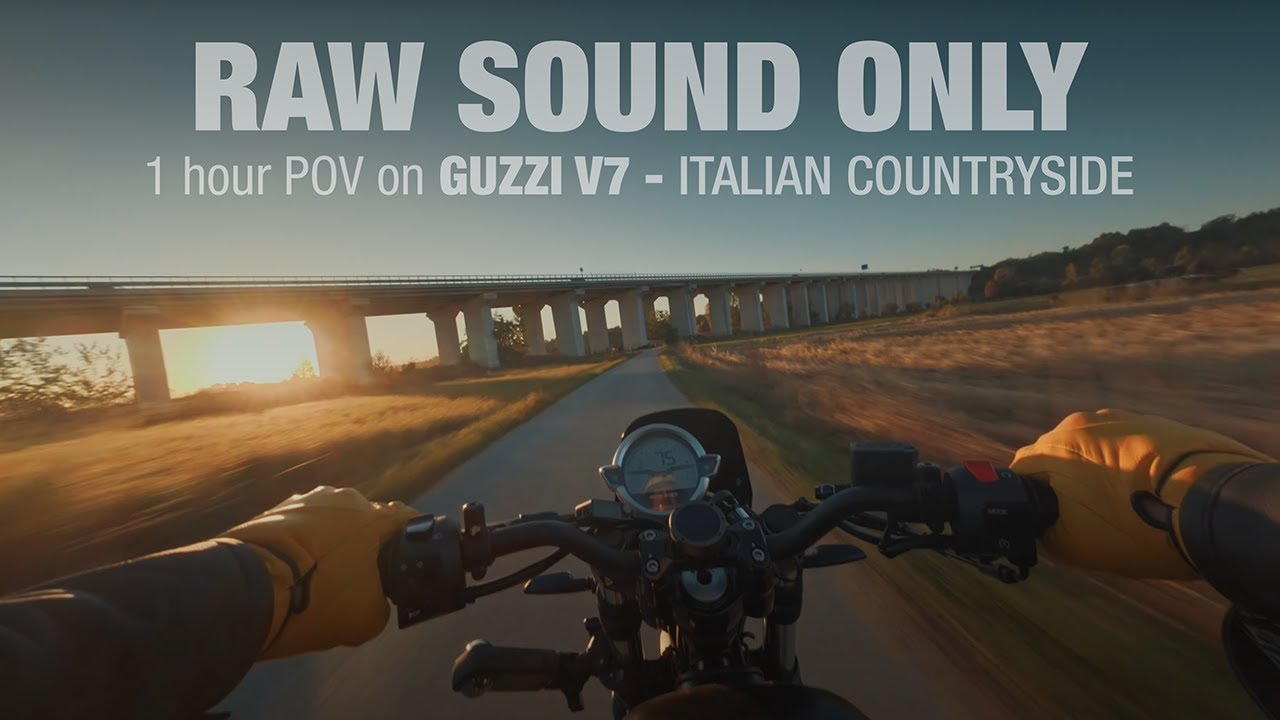 Sole, Langhe & Guzzi V7 – Mistral Exhaust Pure Engine Sound (Italy RAW)