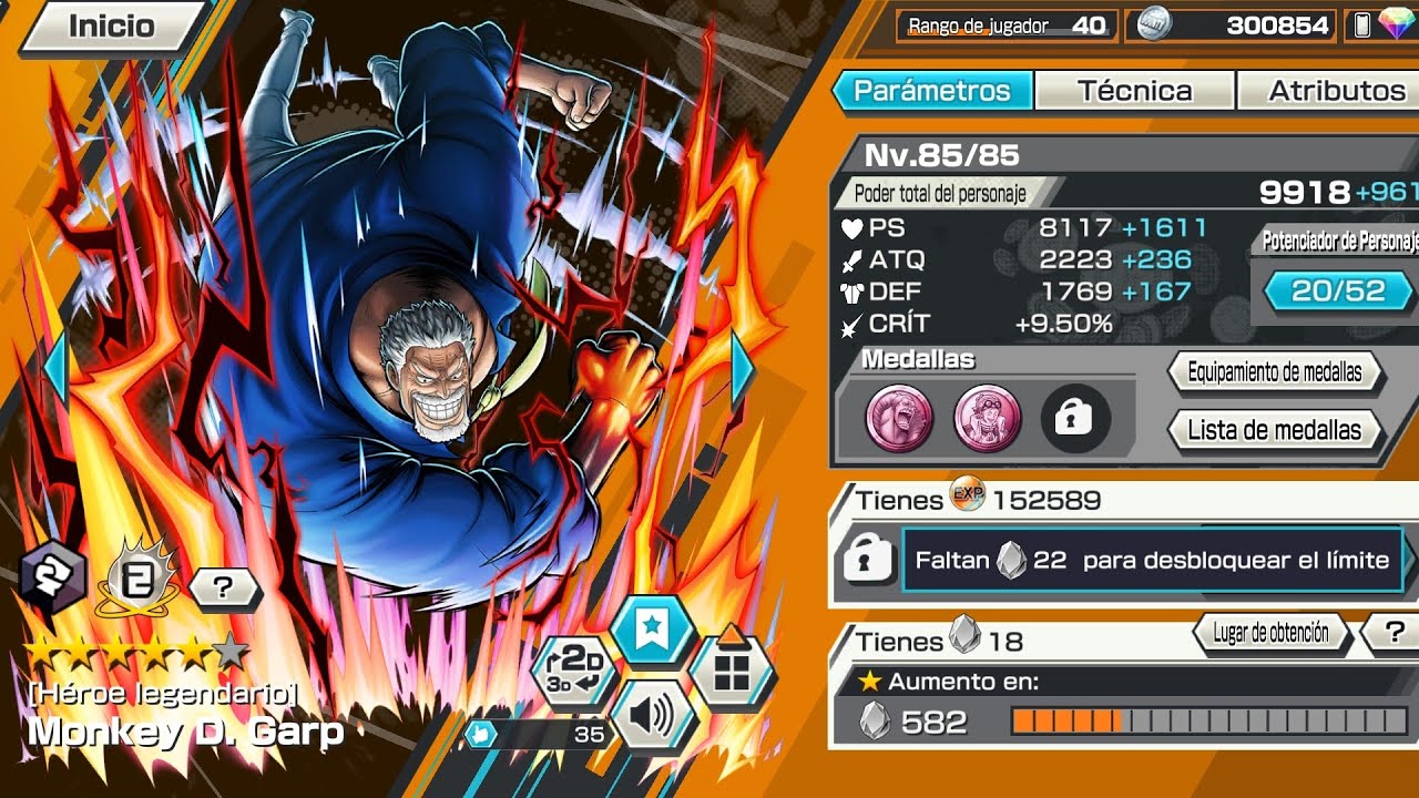 Dark element monkey d garp gameplay one piece bounty rush