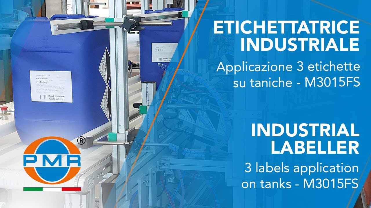 ETICHETTATRICE AUTOMATICA FRONTALE E LATERALE PER TANICHE – M3015FS