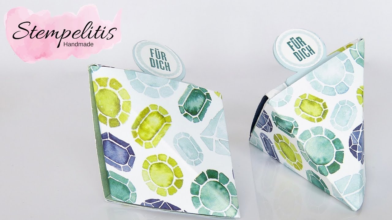 Kleine Dreiecksbox super schnell und einfach mit Stampin' Up! von Stempelitis