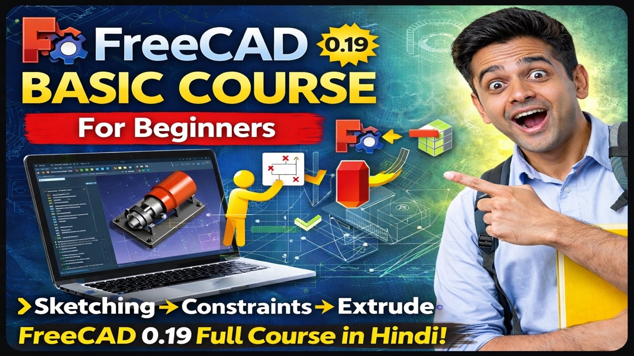 📐 FreeCAD Beginner Masterclass | Draft Workbench Explained I 🚀 FreeCAD 0.19 Full Beginner Course