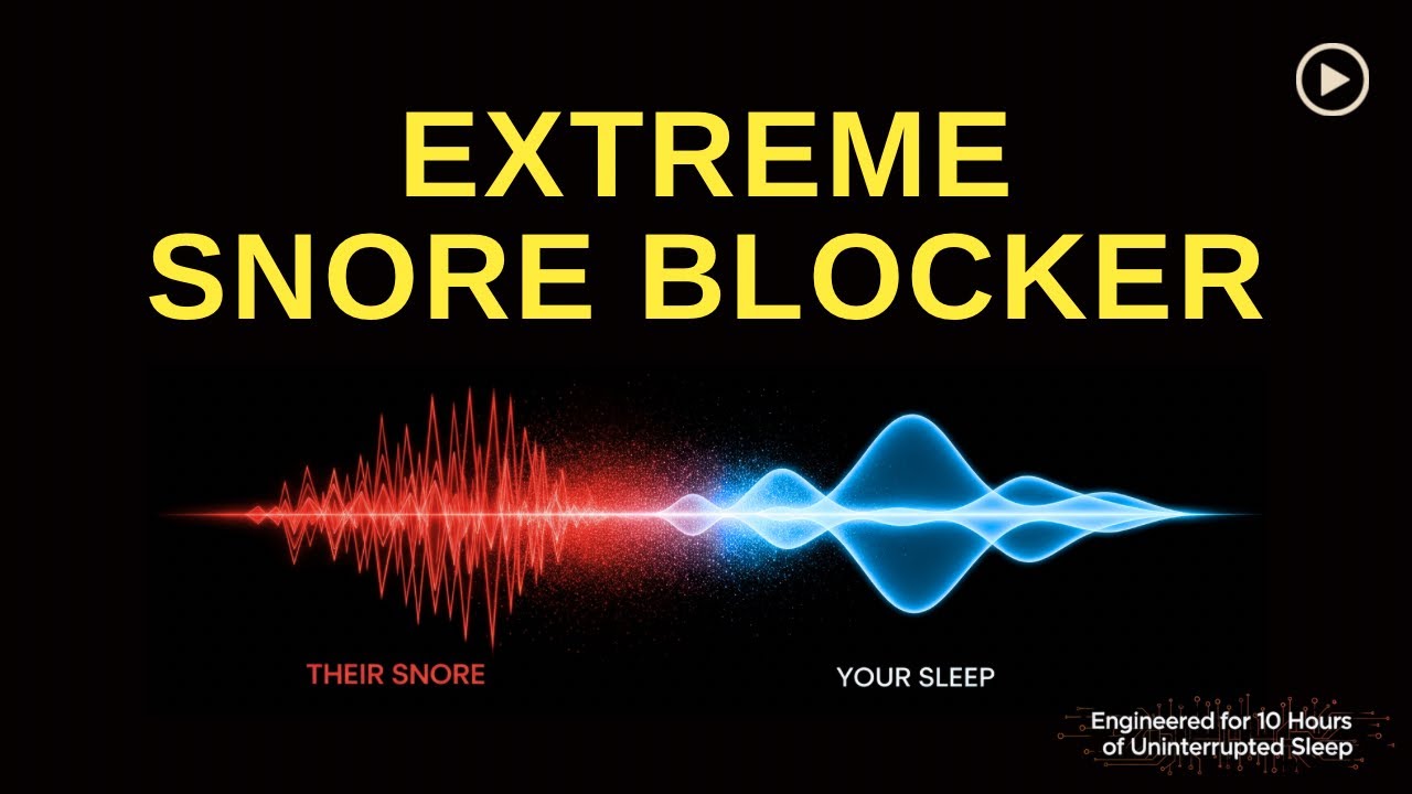 Extreme Snore Blocker | 10 Hours Pure Noise Wall to Block Out Loud Snoring (Black Screen)