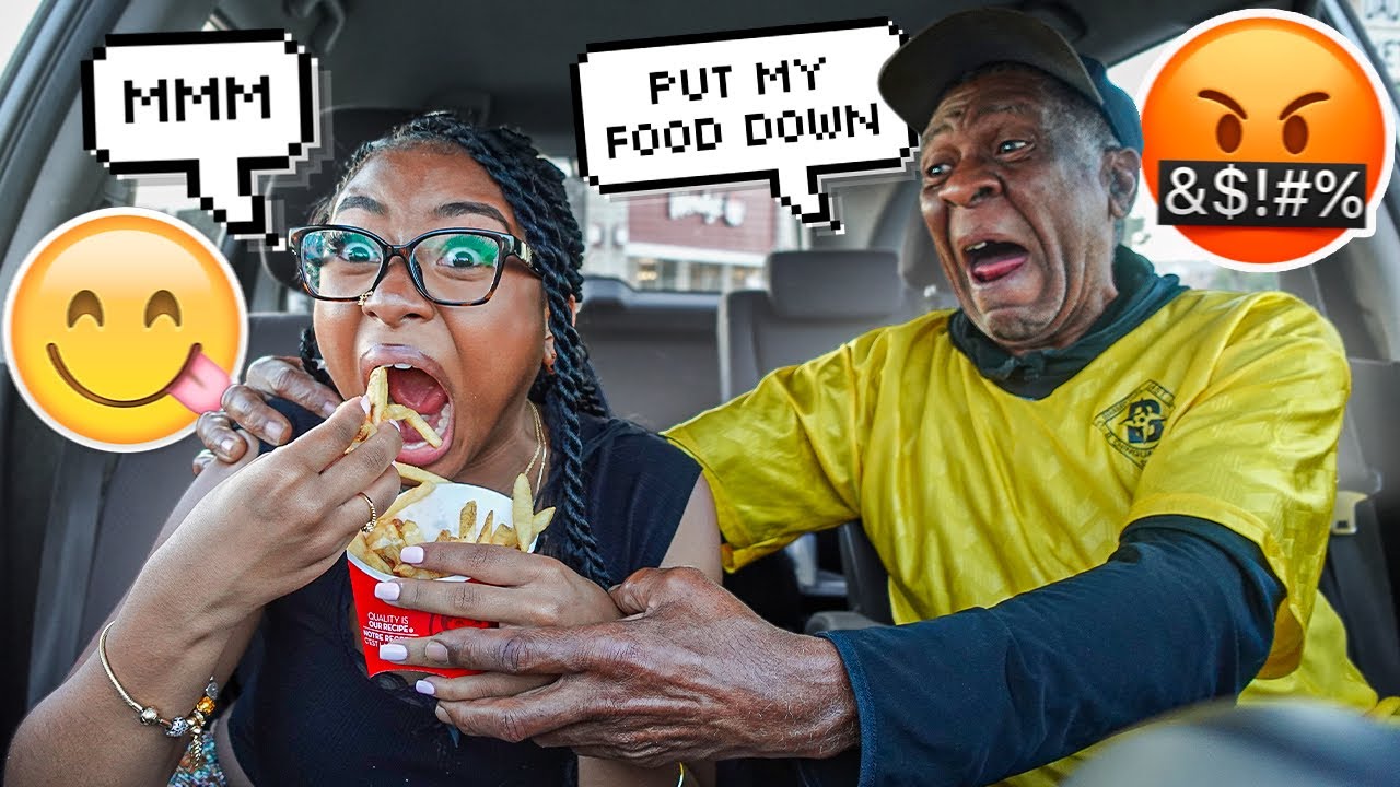 Saying I'm NOT HUNGRY Then EATING All My Grandads Food! *HILARIOUS*