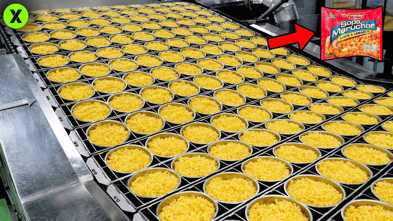AINSI Sont PRODUITES les NOUILLES CHINOISES 🍜 | Processus Industriel