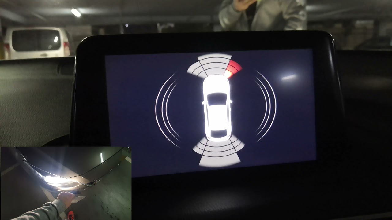 Тестирование доустановленных датчиков парковки в Mazda 3 BM