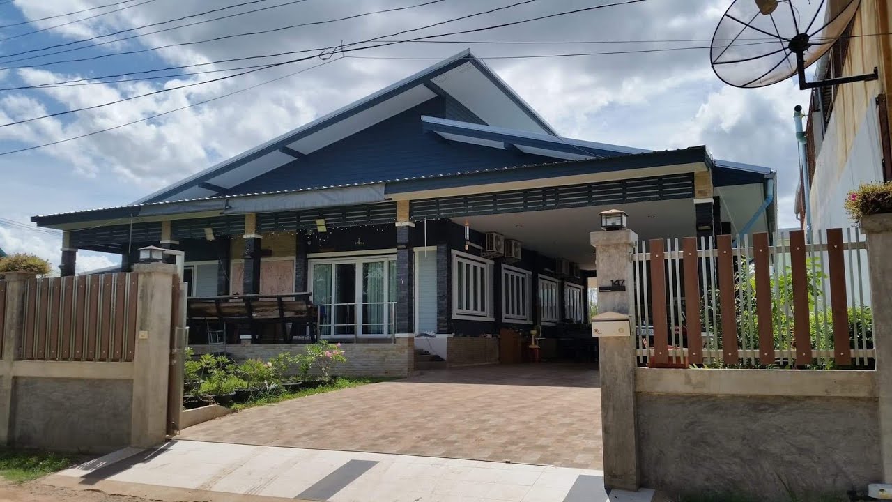 บ้านสร้างเพื่ออยู่เอง เจ้าของคนเดียว ทำเลบึงหนองโคตร ขายบ้านเดี่ยวชั้นเดียว สไตล์โมเดิร์น 159ตารางวา