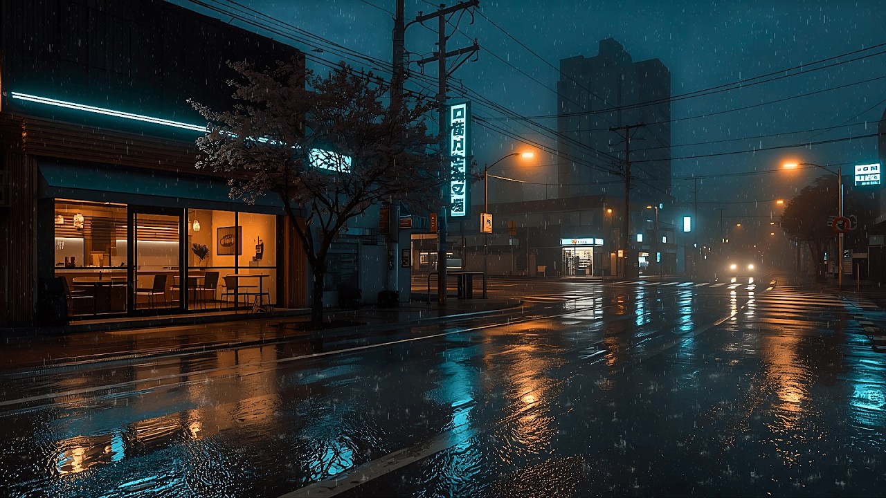 Midnight Rain in Tokyo 🌧 Soft Lofi Ambient for Focus & Sleep