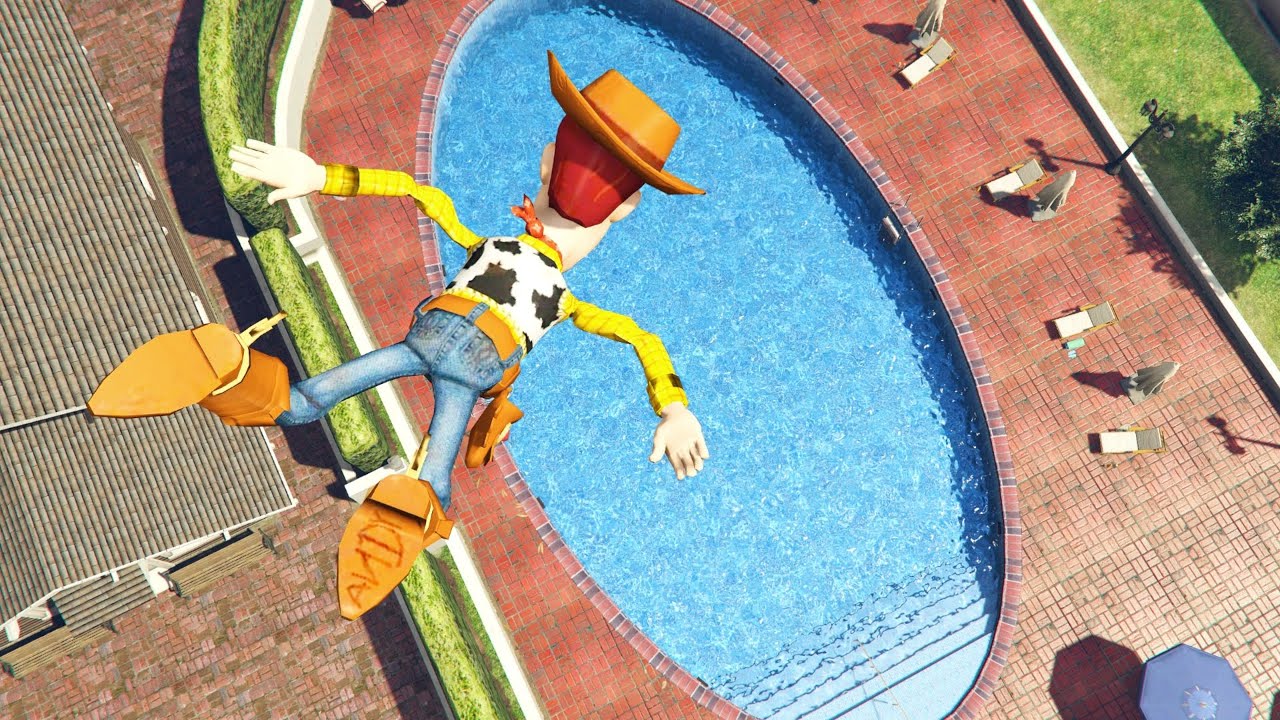 GTA 5 Water Ragdolls WOODY Jumps/Fails ep.16 (Euphoria Physics | Funny Moments)