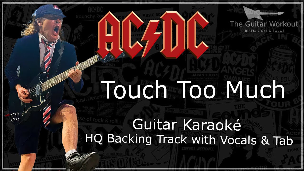 AC/DC - Touch Too Much (HQ Backing Track with vocals & tab | Guitar Karaoke)