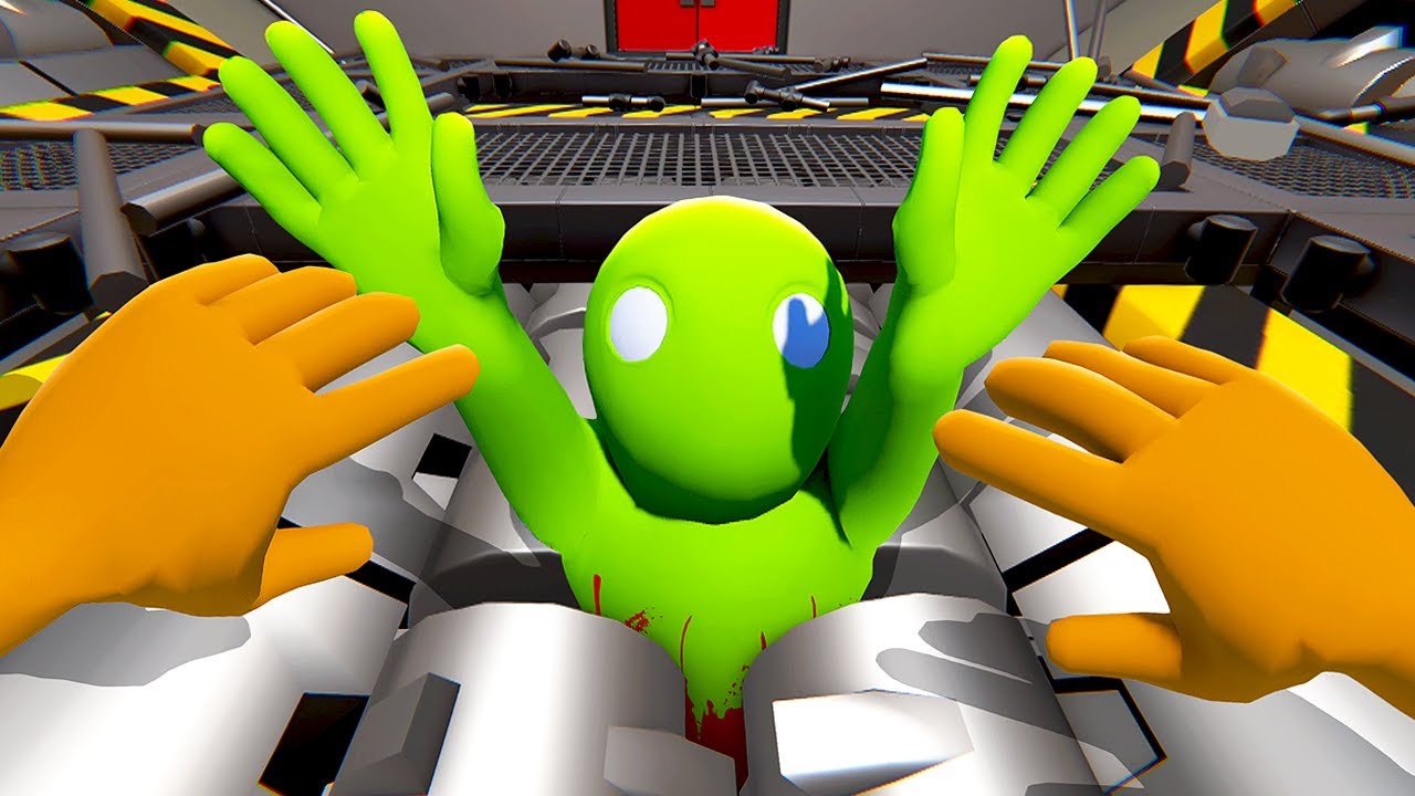 Бросание персонажей GANG BEASTS в измельчитель — Bonelab VR Mods