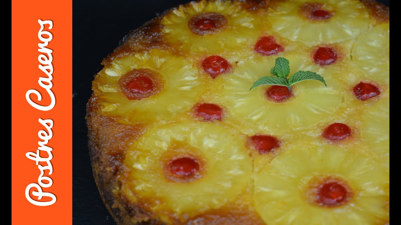 Como hacer un bizcocho de piña y caramelo, volteado de piña paso a paso | Recetas de Javier Romero