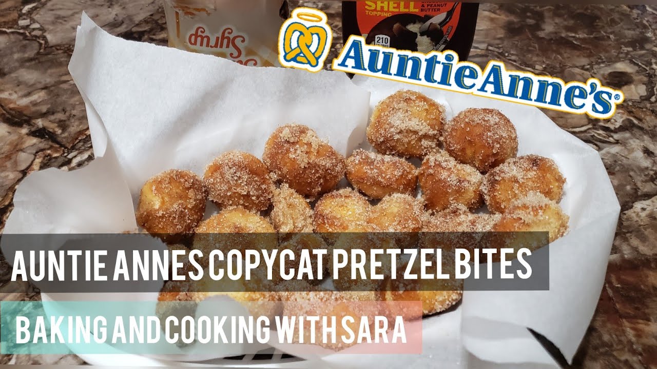 Auntie Anne's Cinnamon-Sugar Pretzel Bite Copycat Recipe! | Baking and Cooking with Sara