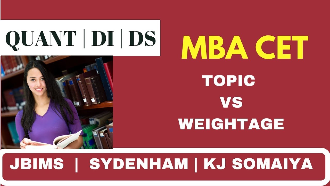 MBACET  -  QUANT  DI  DS  DC - TOPIC VS WEIGHTAGE -