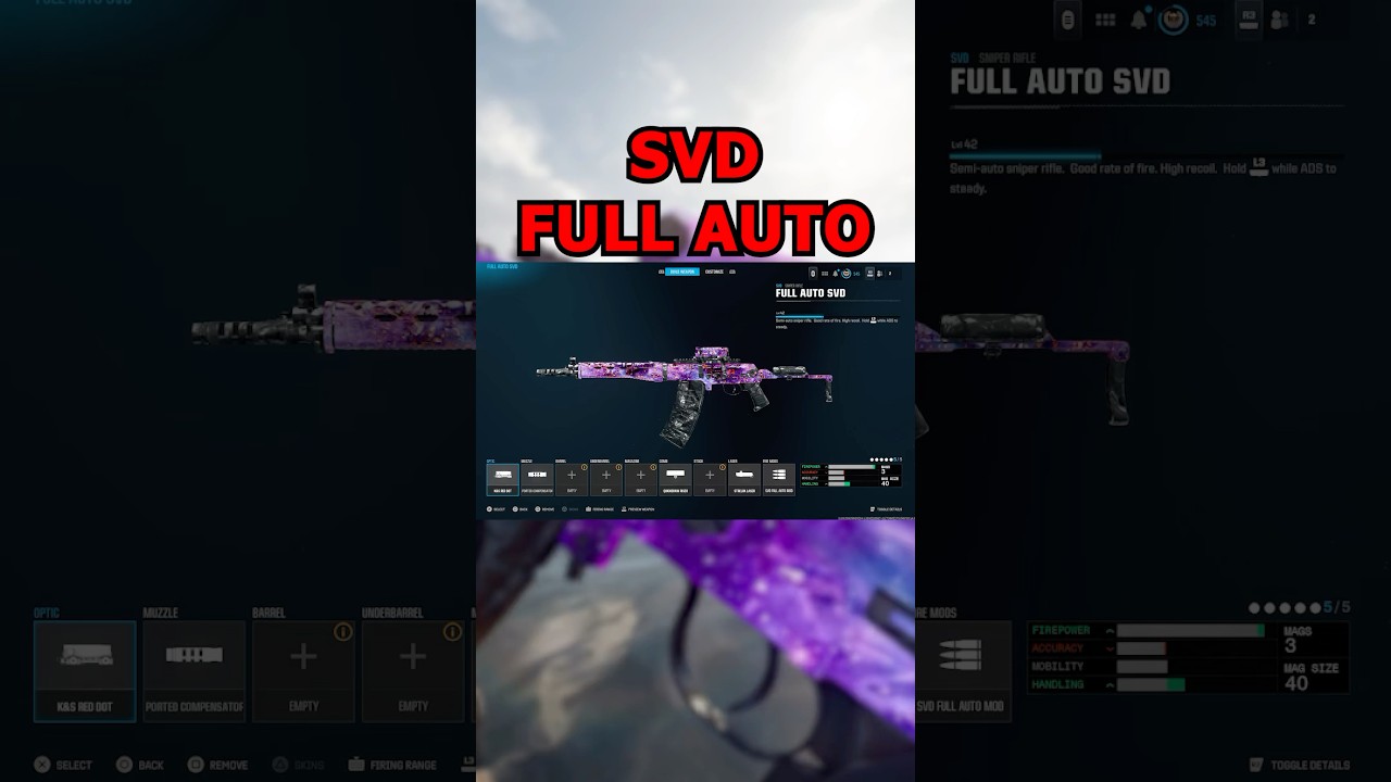 *NEW* FULL AUTO SVD MOD on REBIRTH ISLAND! 🤯 (Best SVD Class Setup)