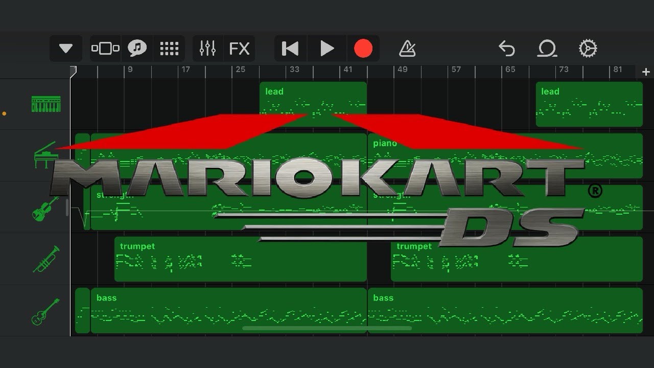 【Garage Band】マリオカート DS のタイトルBGMを作ってみた。Mario Kart DS Title Screen