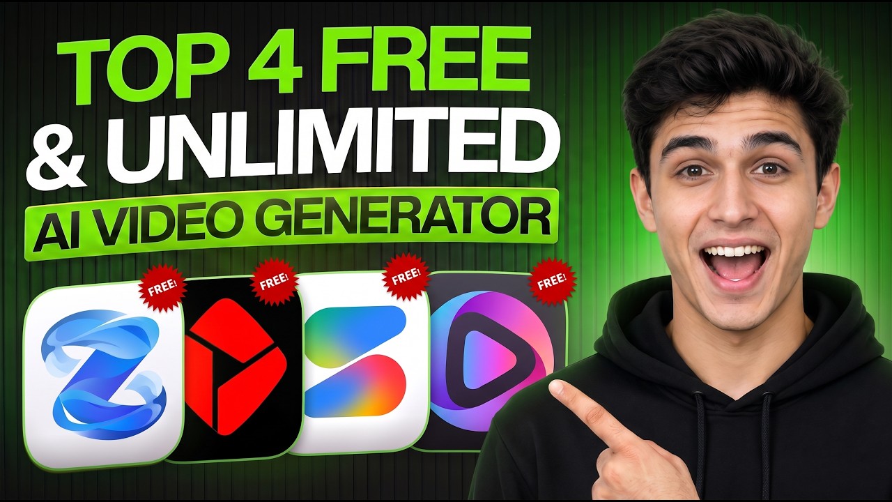 4 FREE AI Video Generators That Are UNLIMITED (Secret Trick)