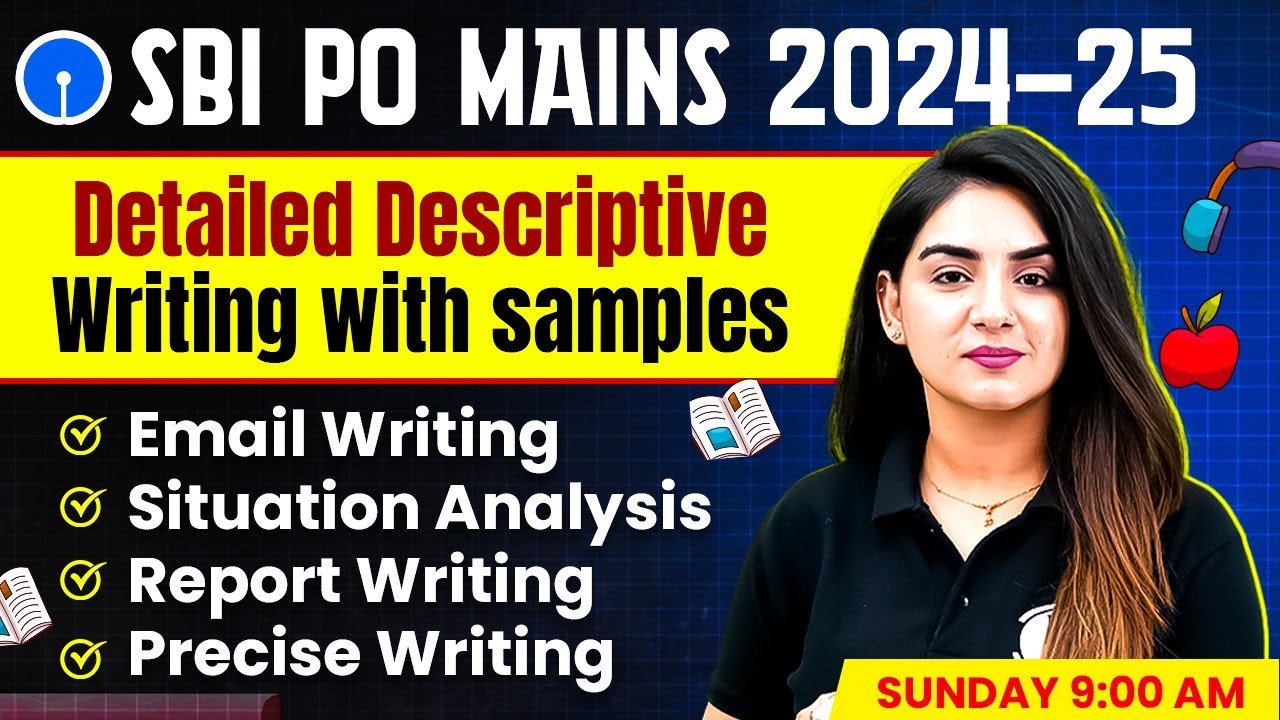 SBI PO Mains Descriptive Paper 2025 | Descriptive Writing for SBI PO Mains 2025 | by Anchal Ma'am