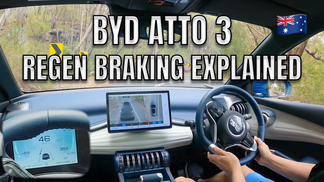 BYD ATTO 3 2023 года: управляемость и рекуперативное торможение. Австралия.