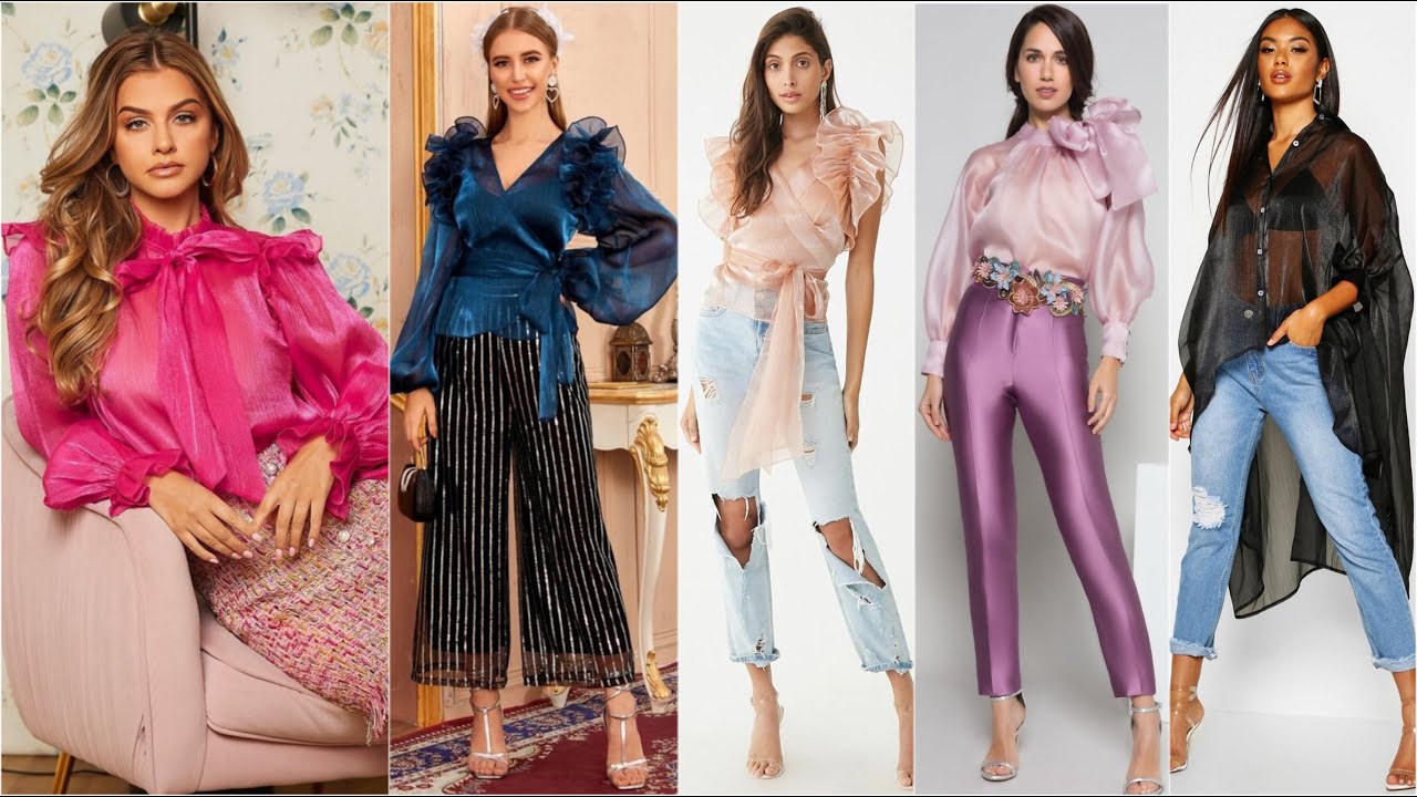 BONITAS BLUSAS DE ORGANZA PARA QUE LUZCAS ELEGANTE Y SOFISTICADA 👚😍 EN TUS LOOKS CASUALES Y FORMALES