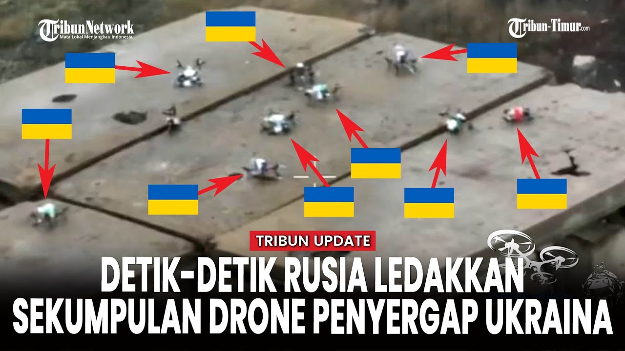 Drone Ukraina Terdeteksi di Atap Bangunan Bobrok, Rusia Langsung Ledakkan