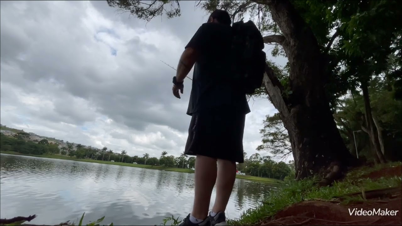 Treinando pra hora do (vamos ver)🎣  Lago lindo no meio da cidade - lago Jabuti /Apucarana 