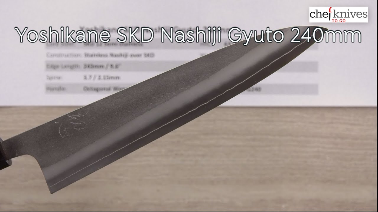 Yoshikane SKD Nashiji Gyuto 240mm Quick Look