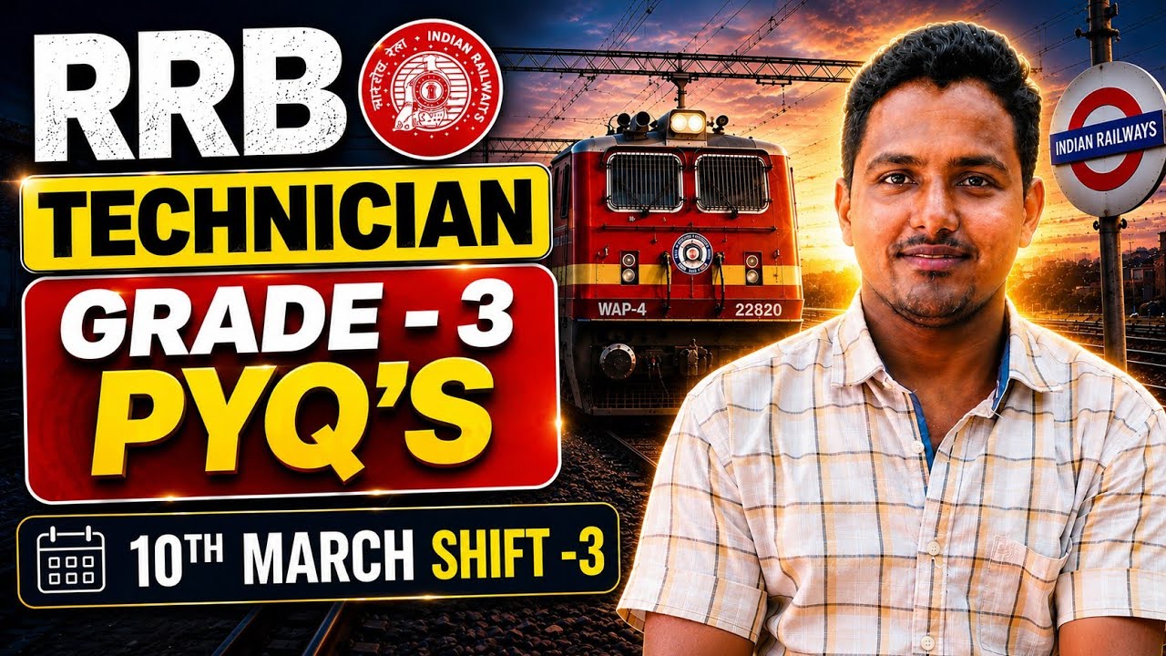 RRB Technician Grade 3 PYQs | Science PYQs | RRB Technician 2026 #grade3 #raiways 