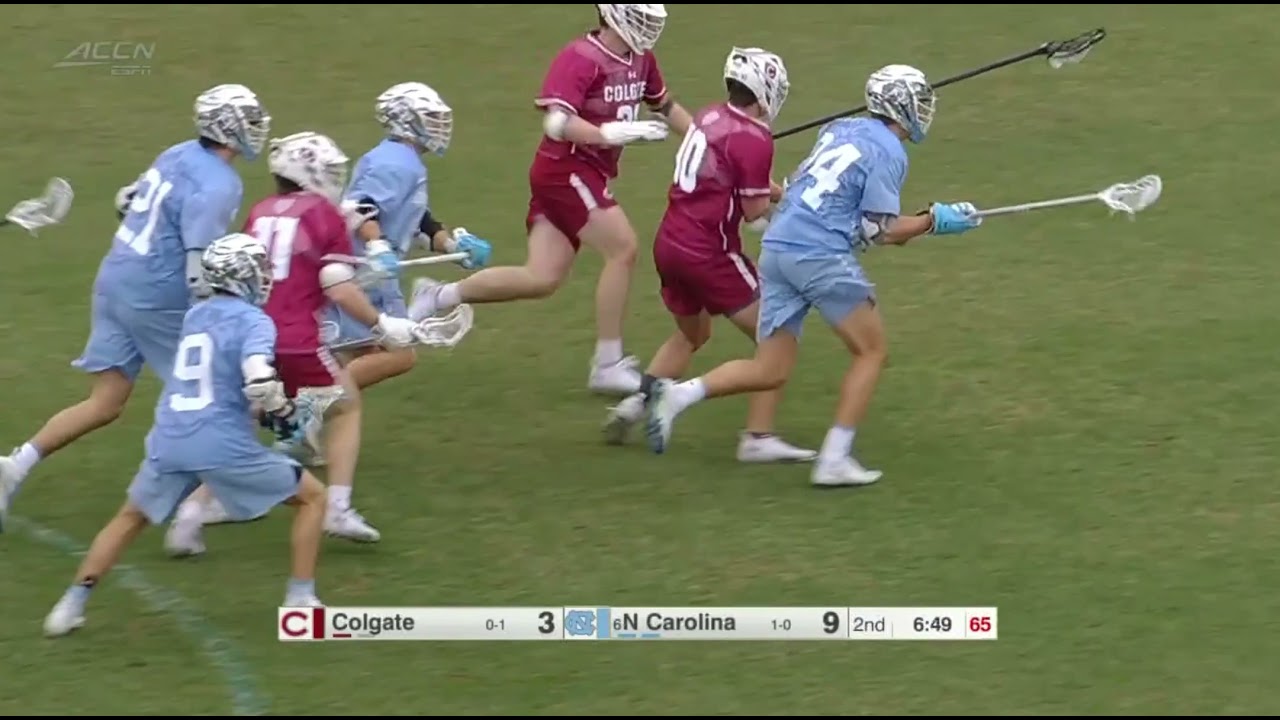 Colgate @ #6 UNC - 2.13.22 College Lacrosse Highlights
