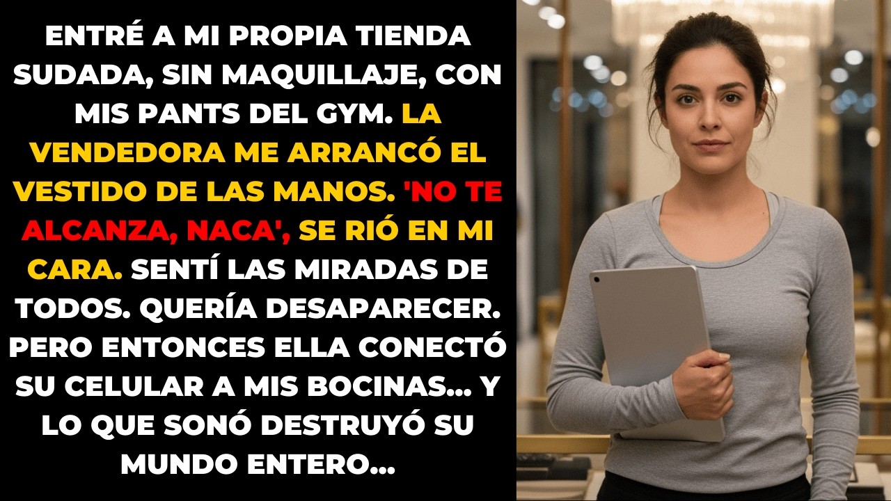 «¡NO TE ALCANZA!» – rió la vendedora. No sabía que soy la dueña de la boutique