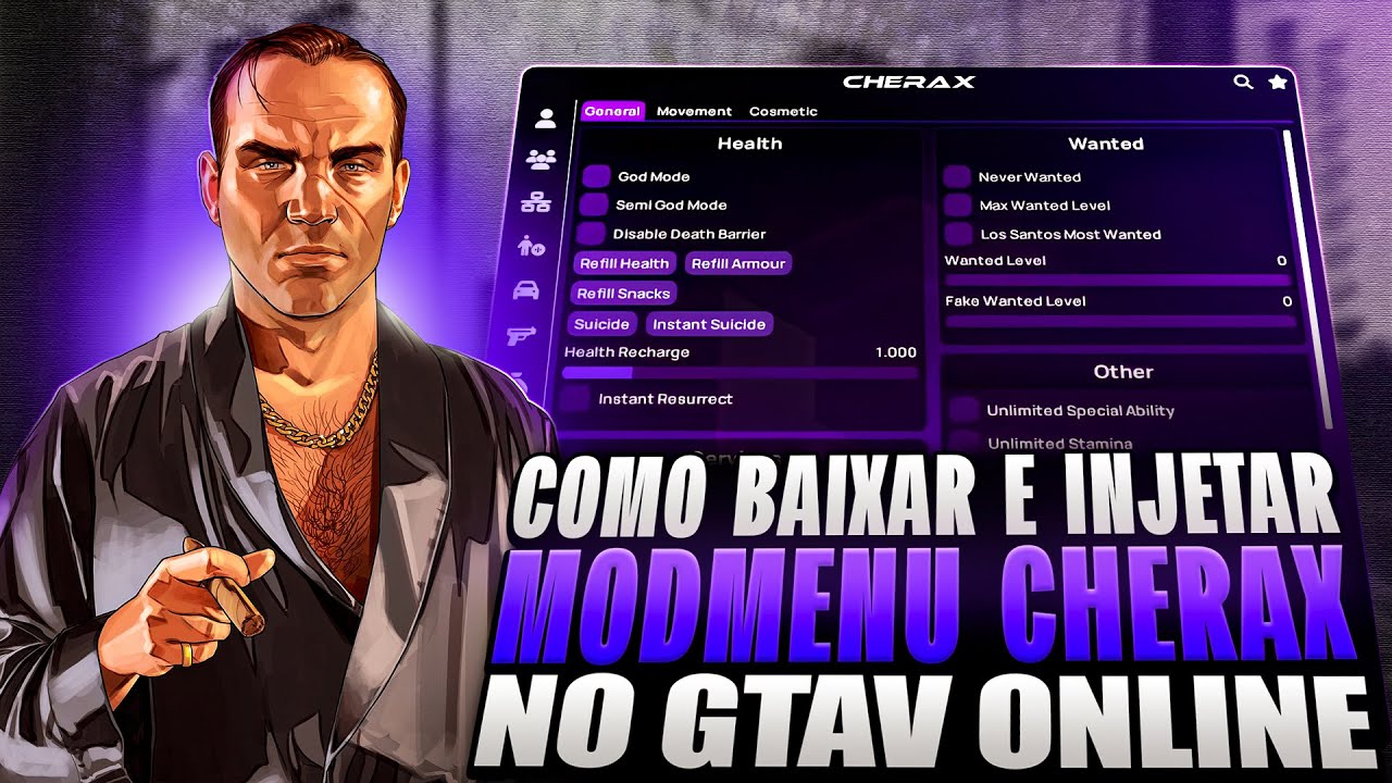 Como Baixar e Injetar o Mod Menu Cherax no Gta 5 Online Enhanced | Legacy e Platinar a Conta!