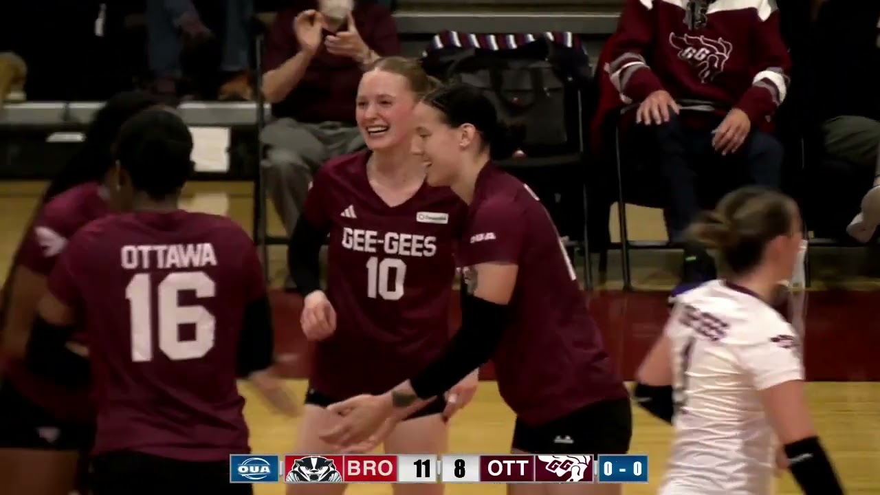 November 30, 2024 - OUA Women's Volleyball - Brock Badgers @ Ottawa Gee-Gees