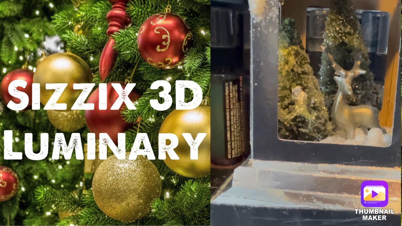 Craftmas D2: Tim Holtz Sizzix Luminary Bigz Die: Winter Wonderland: Distress Glitter and Snowflakes