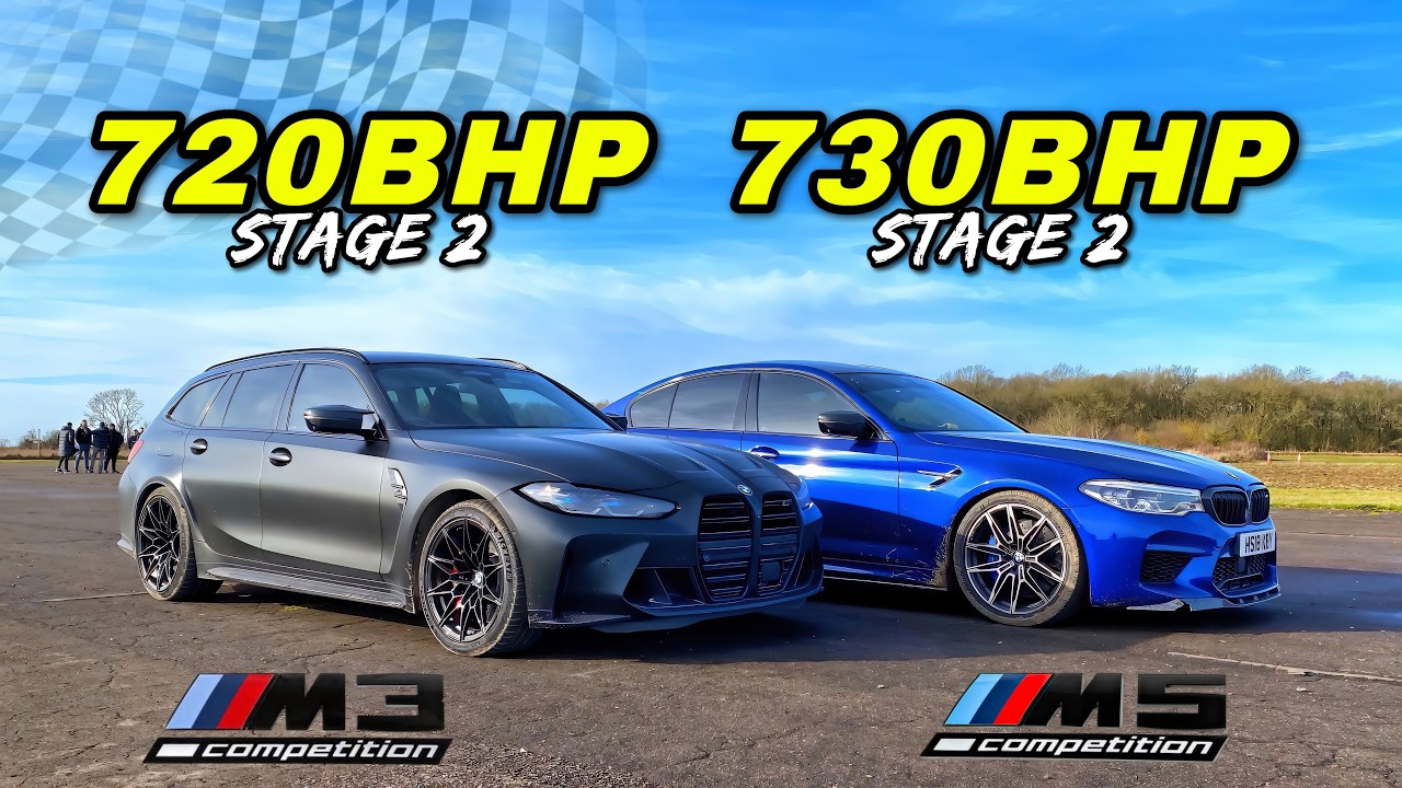 SAVAGE FAMILY CARS.. 720BHP M3 TOURING vs 730BHP BMW M5