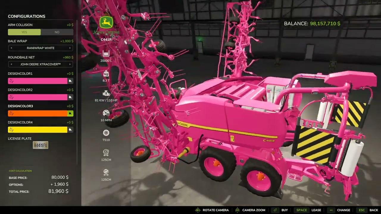 FS25 How to color rim and hub separately