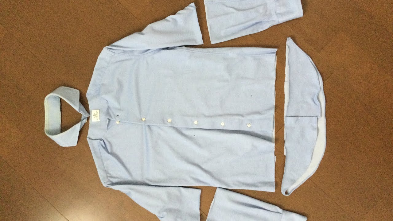 男性用シャツを女性用ブラウスに変身！There is no gender discrimination in clothes .recycle mens shirts for women.