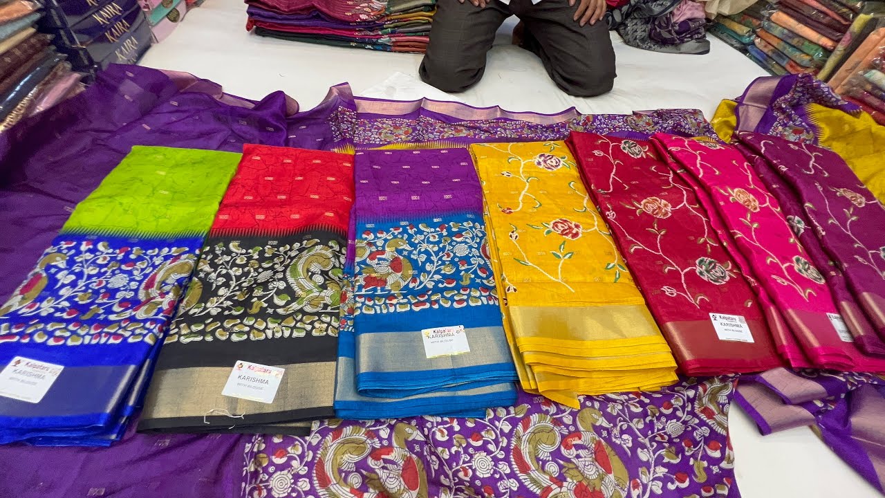 From 110/-‼️wholesale Designer Fancy sarees in chickpet Bangalore😍single set sarees courier availabl