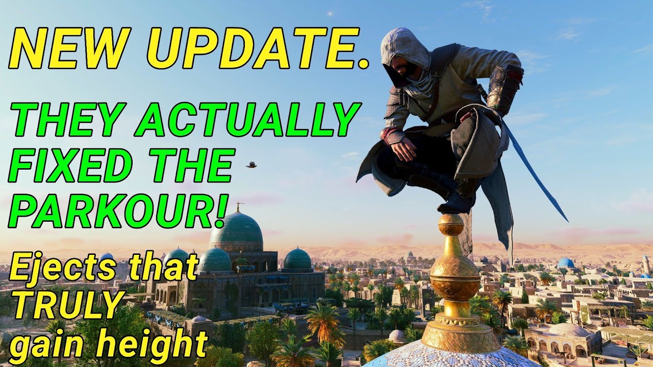 Assassin's Creed Mirage (PS5) HUGE PARKOUR UPDATE direct comparison (Before and after)
