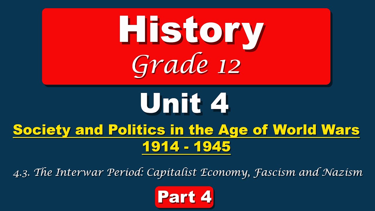 Grade 12 History unit 4 part 4 | The Interwar Period: Capitalist Economy, Fascism and Nazism