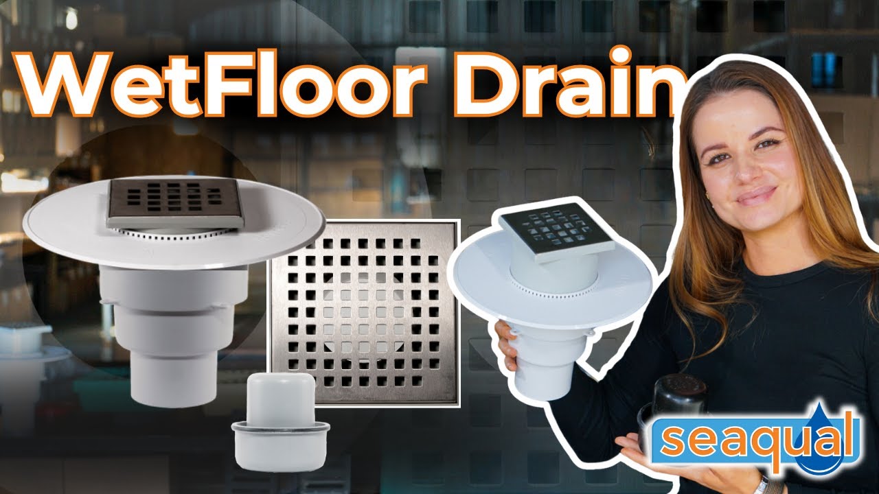 SHOWER DRAIN with Removable Water Trap - WetFloor Drain w/ Seaqual SA