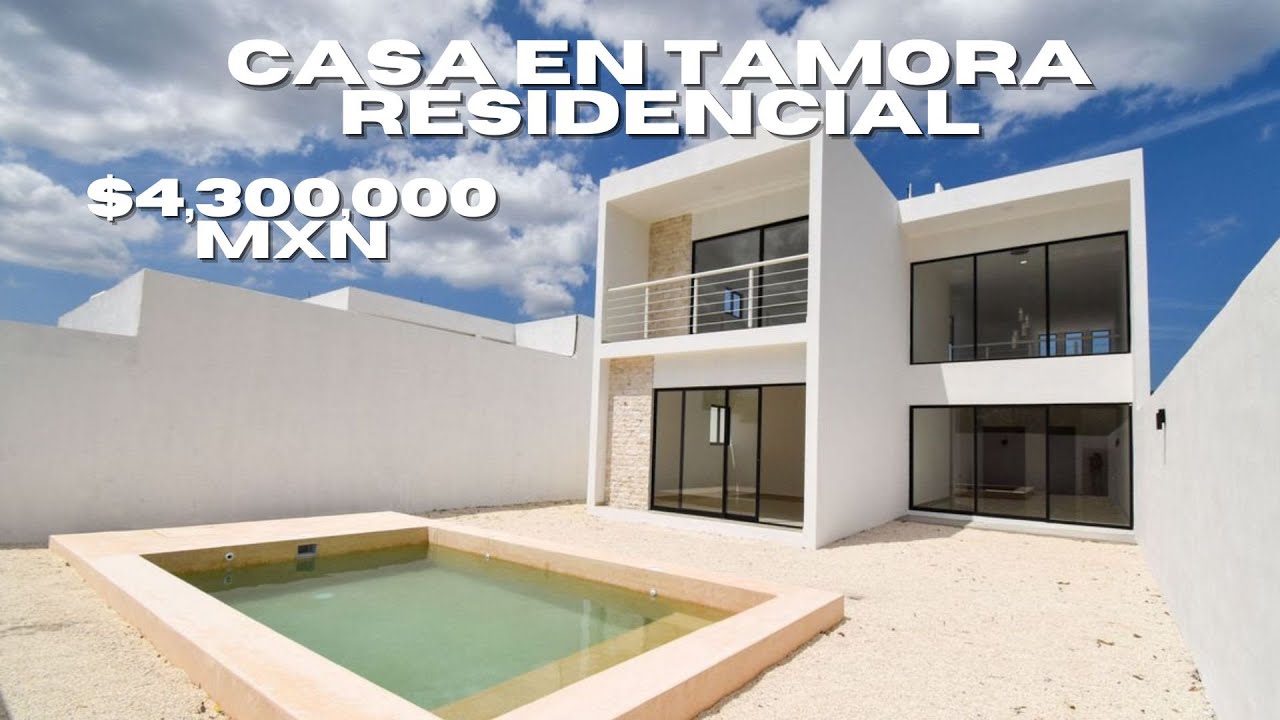 ¡Casa en venta en Tamora Residencial, Conkal Yucatán! Sala a doble altura, alberca, 3 recámaras