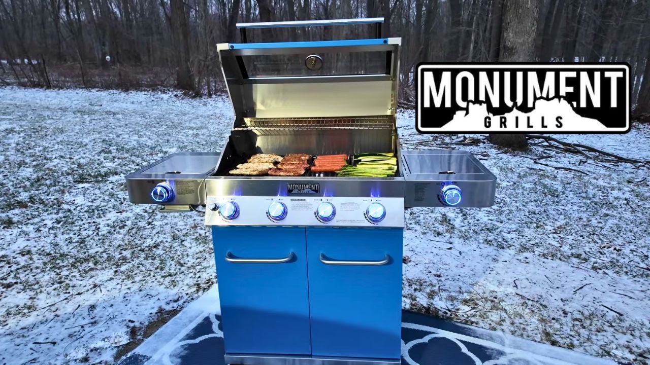 Газовый гриль Monument Grills 35633B: яркий дизайн, идеально подходящий для приготовления пищи зи...
