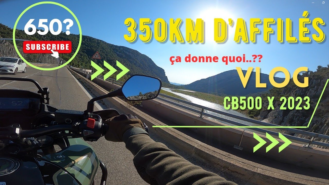 TEST 350kms ALLER/RETOUR et ses péripéties.. CB500 X 2023 Vlog #1 🤯