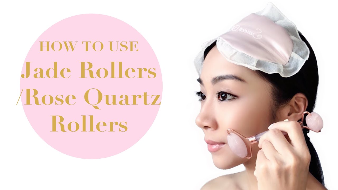 How to Really Use a Jade Roller/Rose Quartz Roller | Detox & De-puff Full Face Yoga