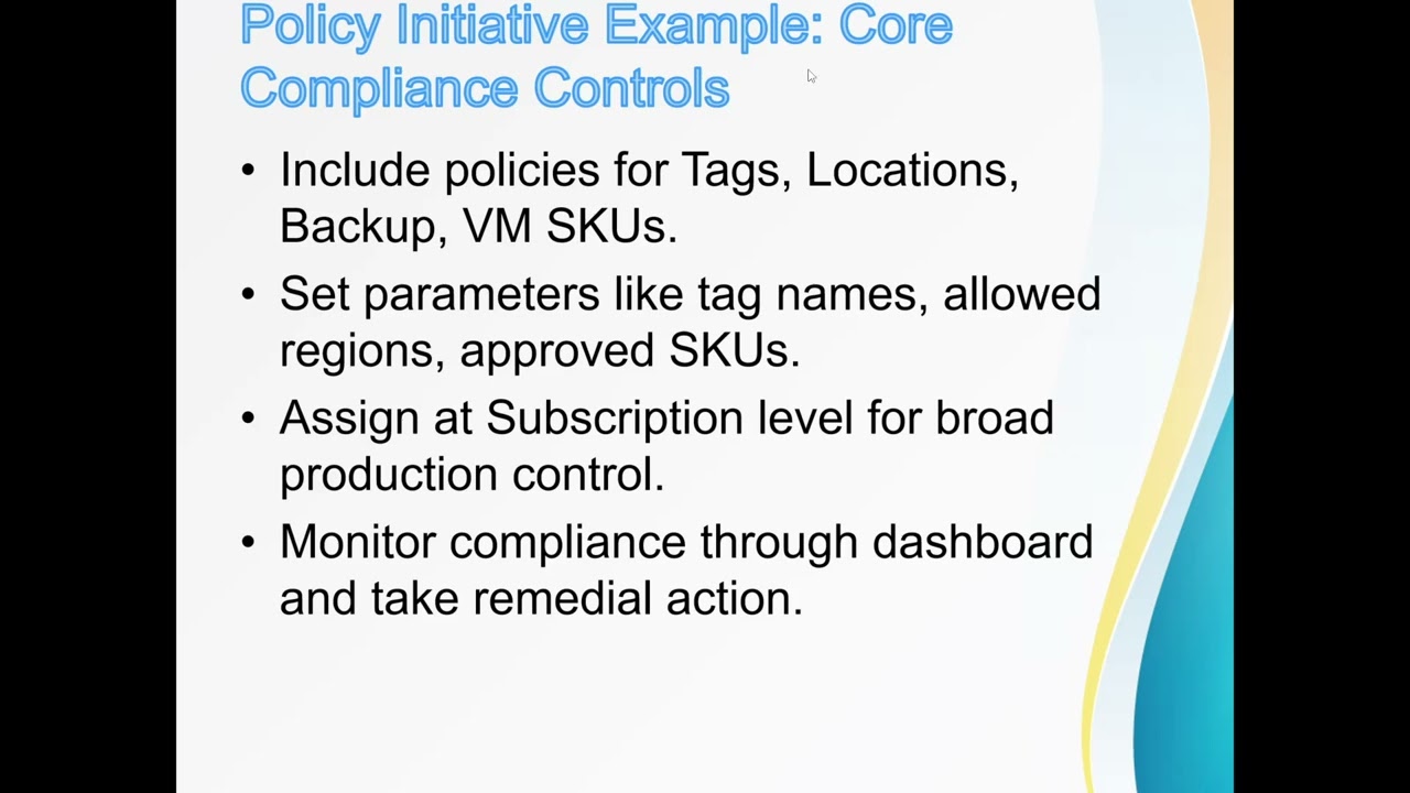 AZ 104 Azure Policies and Initiative Theory