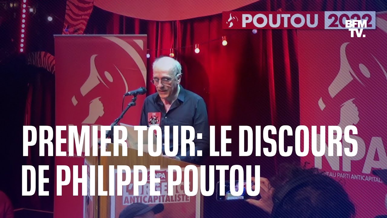 Présidentielle: le discours de Philippe Poutou à l'issue du premier tour