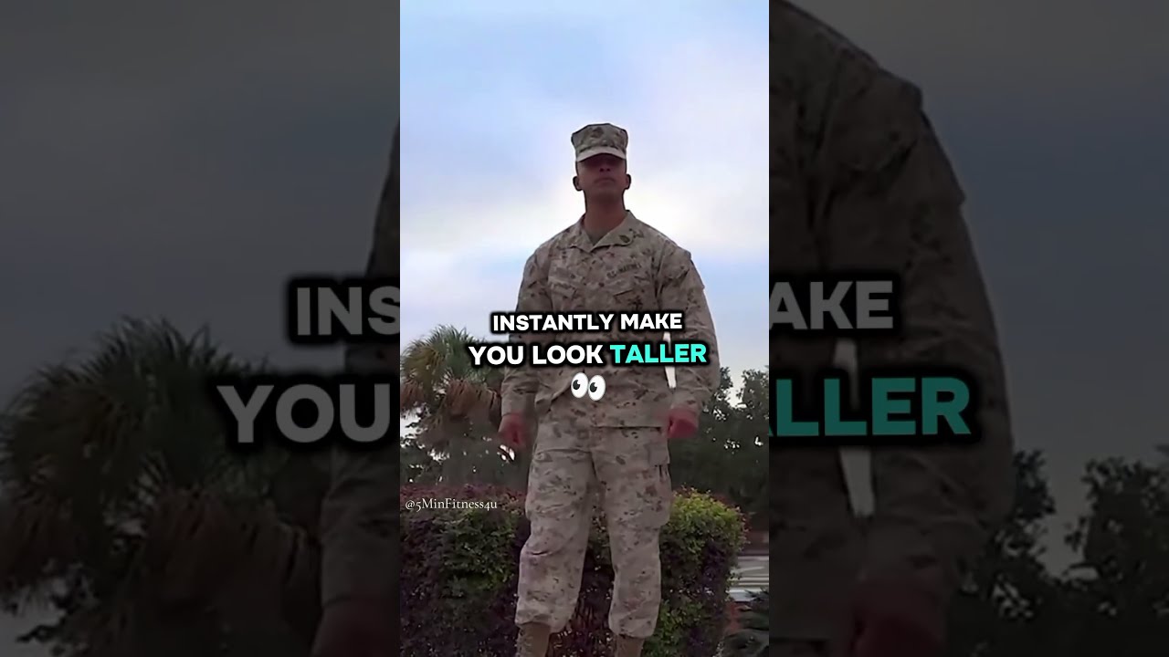 5-Minute US Marine Workout to Fix Your Posture & Maximize Height! 📏💪