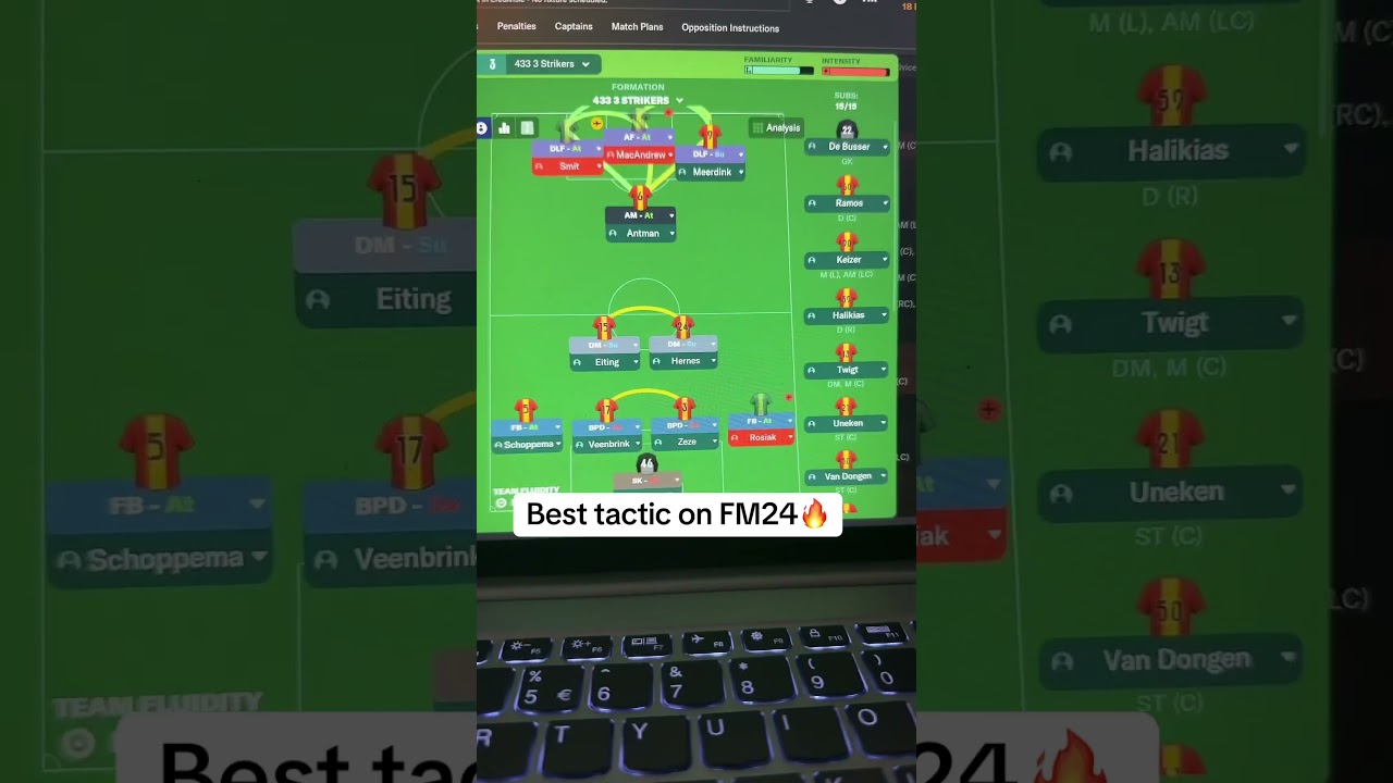 Best tactic on FM24🔥 #fm24 #football #viral #shortvideo